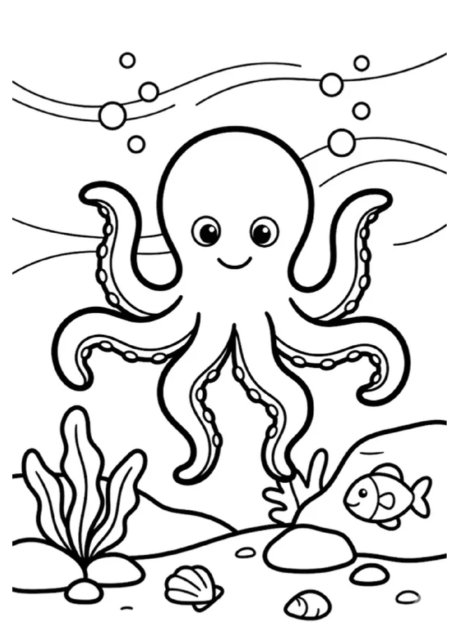 Desenhos para colorir fundo do mar para imprimir e colorir - imagem 8